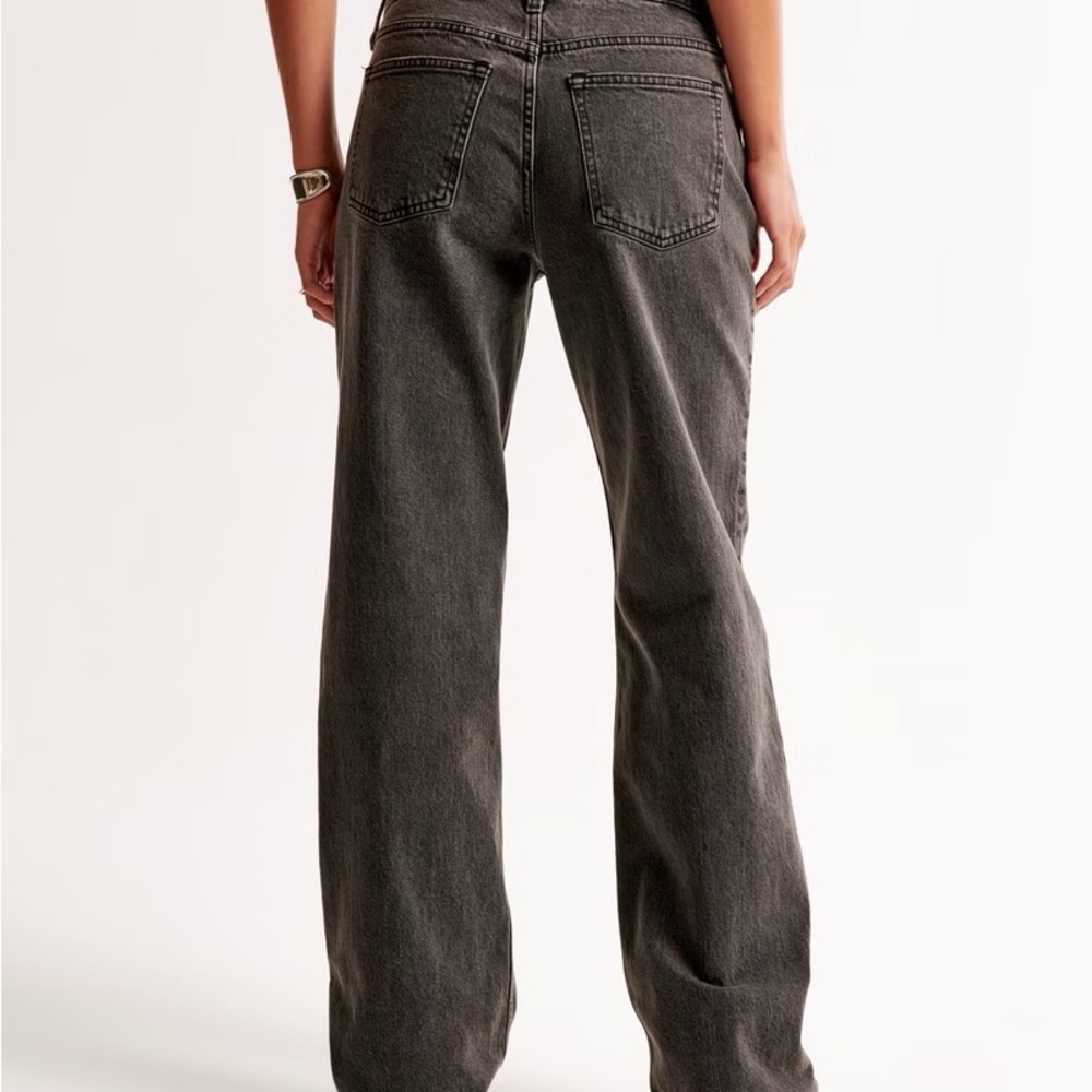 Women's Low Rise Baggy Black Jeans - Picture 5 of 5